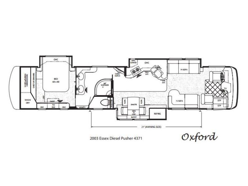 2003 Newmar Essex 4371 Oxford Floorplan