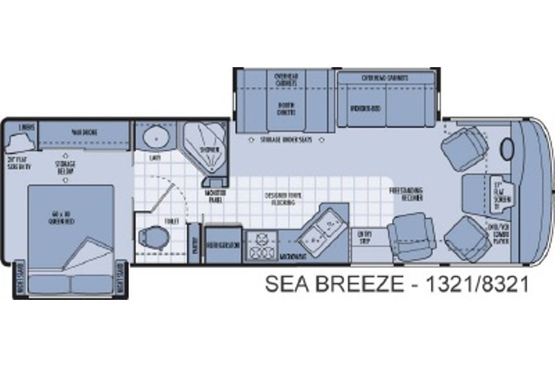 2006 National RV Seabreeze 1321 Floorplan