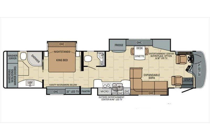 2016 Entegra Aspire 44B Floor Plan